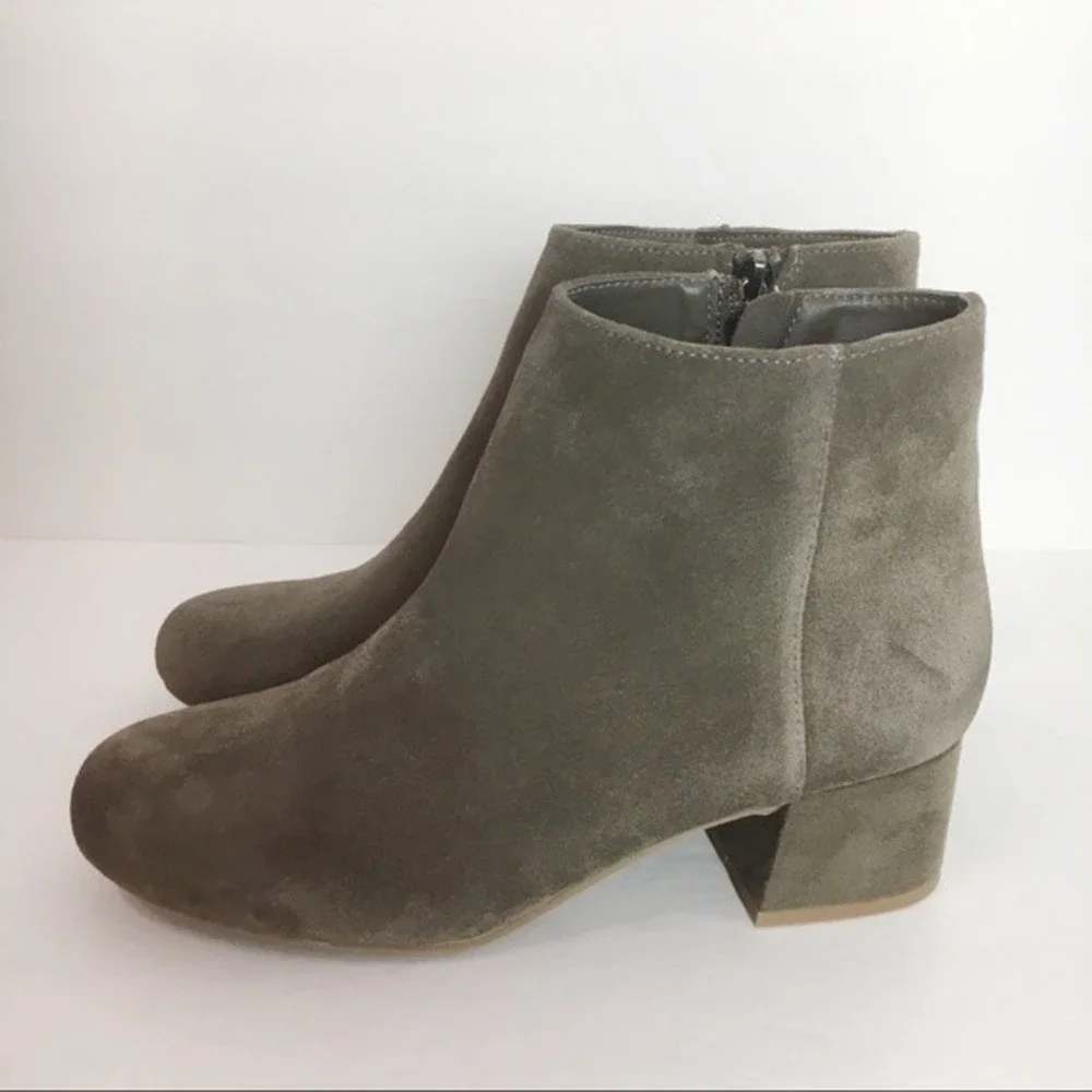 Kenneth Cole Womens Size 6 6M Dark‎ Taupe Brown Tan Suede Leather Ankle Boots